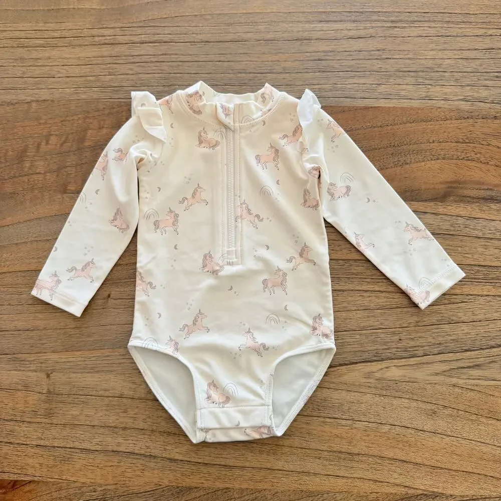 Quincy Mae Byron Rashguard One-Piece - Size 3-6 months